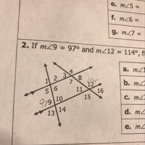 If m2 = 98, m3 = 23 and m8 = 70, find the measure of each missing angle