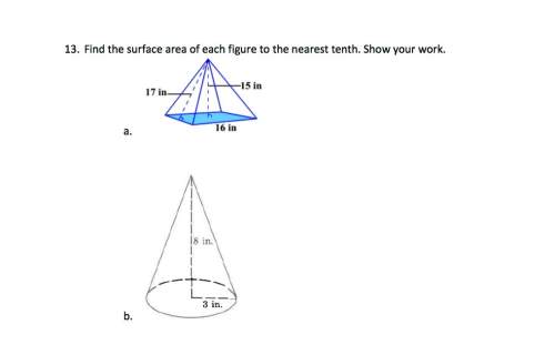 Find the surface area of each figure to the nearest tenth. show your work, !