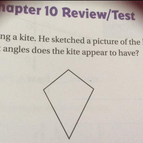 Gavin is designing a kite. he sketched a picture of the kite. how many right angles does the kite ha