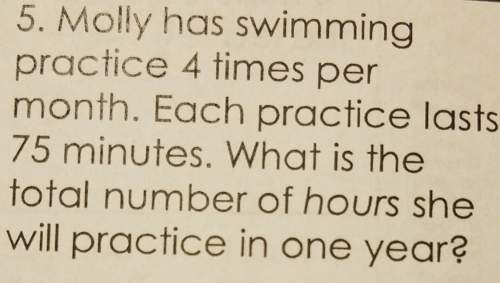 Molly has swimming practice 4 times per month. each practice lasts 75 minutes. what is the total num