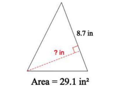 Find the missing measurement (indicated by a "? "). round answer to the nearest tenth. a) 8.6