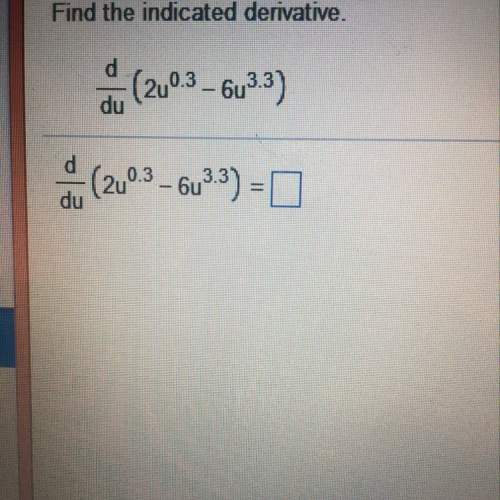How do i find the indicated derivative?