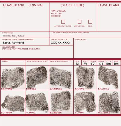 What type of fingerprint is mr. kurtz's right index? (k12 fingerprint lab) loop d