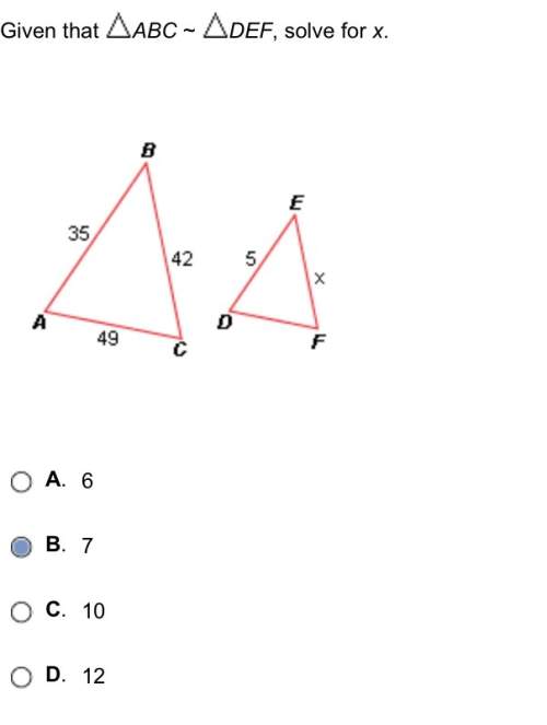 Given that abc ~ def, solve for x. [ no random answer or ill report.]