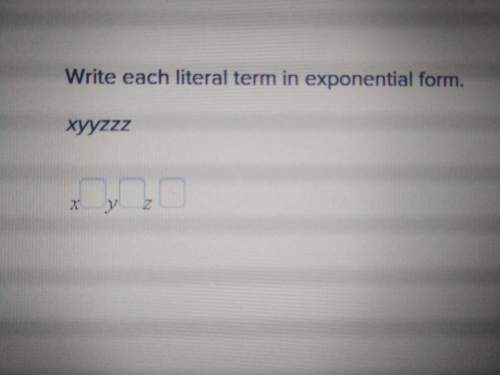 Write each literal term in exponential form. xyyzzz