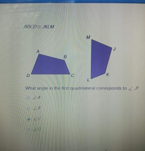 What angel in the first quadrilateral corresponds to j