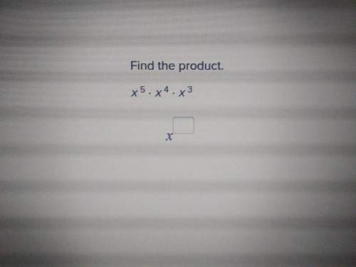 Find the product. x 5 · x 4 · x 3