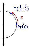 If the distance from&nbsp; p(1, 0) to the point&nbsp; t&nbsp; (&nbsp; 4/5,&nbsp; 3/5&nbsp; )&nbsp; i