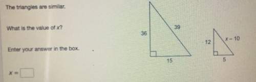 The two triangles are similar. what is the value of x?