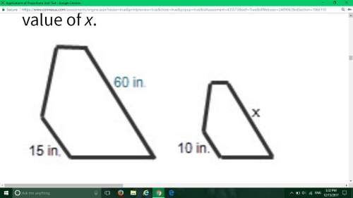 The pair of polygons is similar. find the value of x