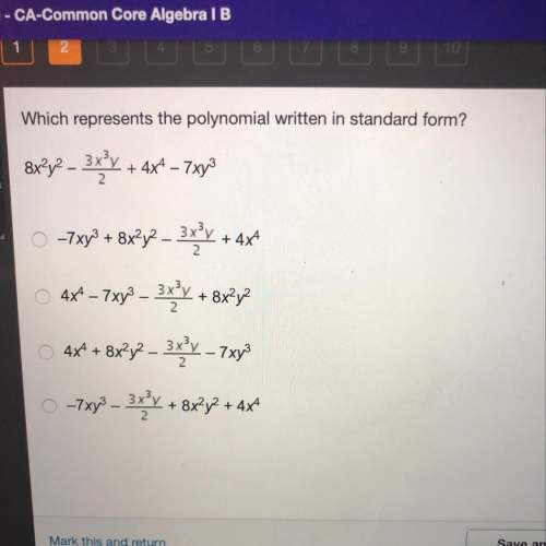 Which represents the polynomial written in standard form?