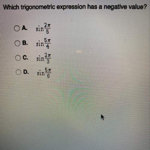 Which trigonometric expression has a negative? value? pls !