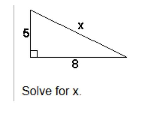 Solve for x in the triangle. answer choices  √89 √39 √26