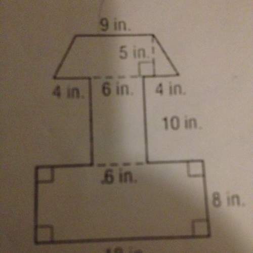 What is the total area of the shape?