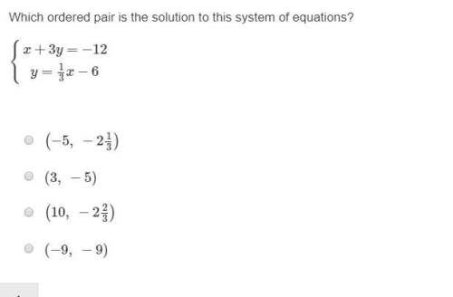 Which ordered pair is the solution to this system of equations?
