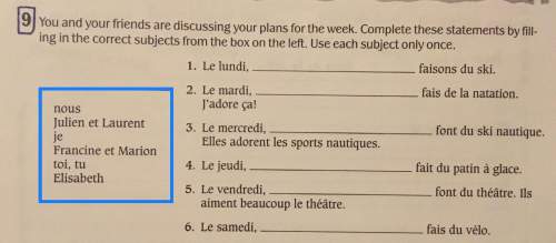 French !  questions are attached in the image provided. no google translate!