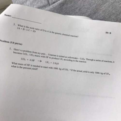 What is the mole ratio of d to a in the generic chemical reaction? 2a+b—c+3d
