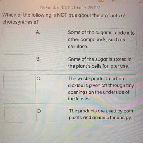Which of the following is not true about the products of photosynthesis?