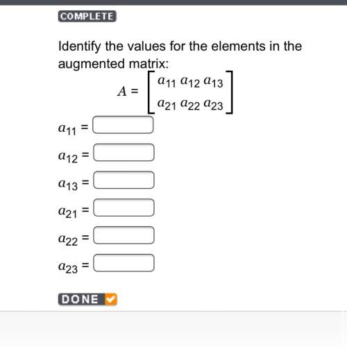 What are the values for the elements in the augmented matrix?