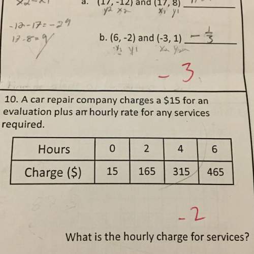 10. a car repair company charges a $15 for an evaluation plus an hourly rate for any services&lt;