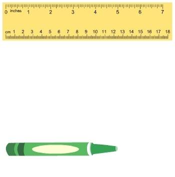 Estimate the length of this crayon to the nearest inch.  a.3 inches