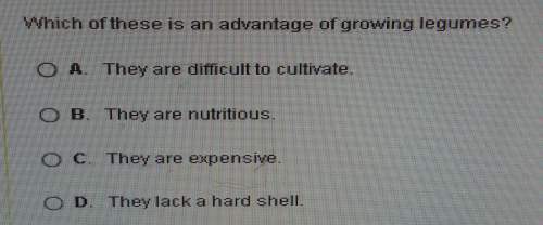 Which of these is an advantage of growing legumes?