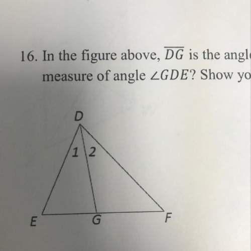 In figure above, dg is the angle bisector of
