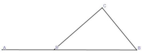 Complete the proof of the exterior angle theorem  given: ∠adc is an exterior angle of ∆bcd. &lt;
