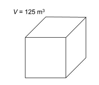 12 ! find the side length of the cube with the given volume.  a. 625 m  b.&lt;