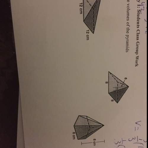 Someone me with my math homework . find the volumes of the pyramids and the height is 7cm for the f