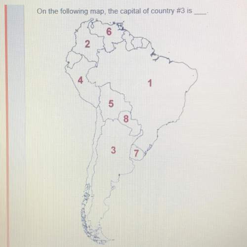On the following map, the capital of country #3 is