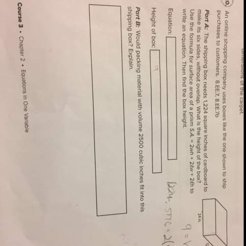 The question is attached in the image above. i need with what the answer is. and show work