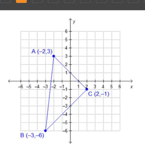 Triangle abc has vertices at a(–2, 3), b(–3, –6), and c(2, –1). is triangle abc a right triangle? i
