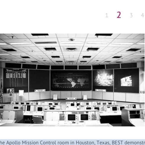 The photograph above of the apollo mission control room in houston, texas, best demonstrates the adv