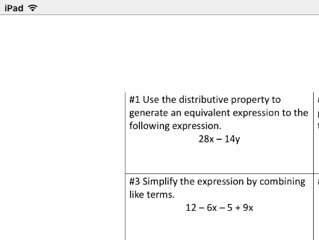 Apply the distributive property to the generate an equivalent expression to the following expression