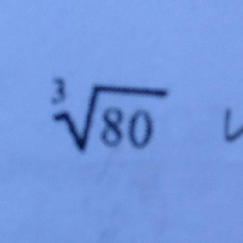 How do you solve the cubic square root of 80