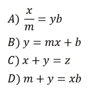 Which equation is in "slope-intercept" form?