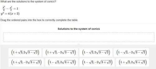 Asap!  trig:  what are the solutions to the system of conics? (there are multiple answe