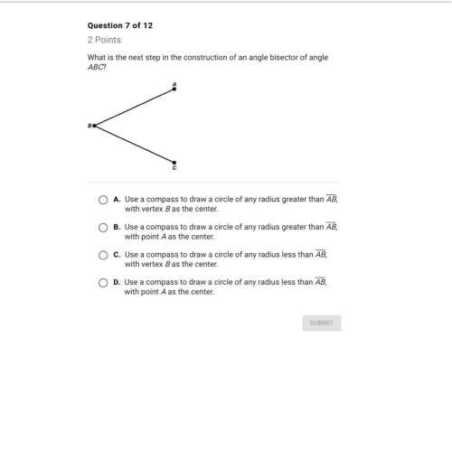 What is the next step in the construction of an angle bisector of angle abc?  a.use a co