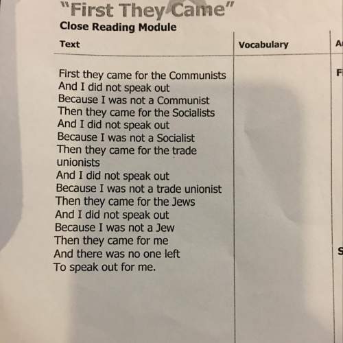 6. who is the narrator of niemöller quote supposed to mean ? (i did all of the questions except for