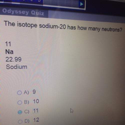 The isotope sodium -20 has how many neutrons?