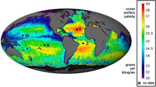 Ocean surface salinity is the amount of salt found in the surface water of the world’s oceans. the i