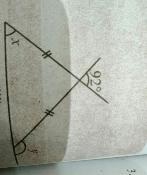 Find angle x and y in the figure above