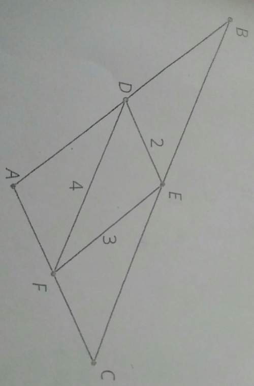 Triangle def is formed by connecting the midpoints of the sides triabgle abc. the lengths of the sid