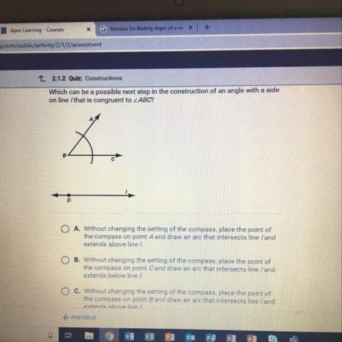 Which can be a possible next step in the construction of an angle with a side on line that is