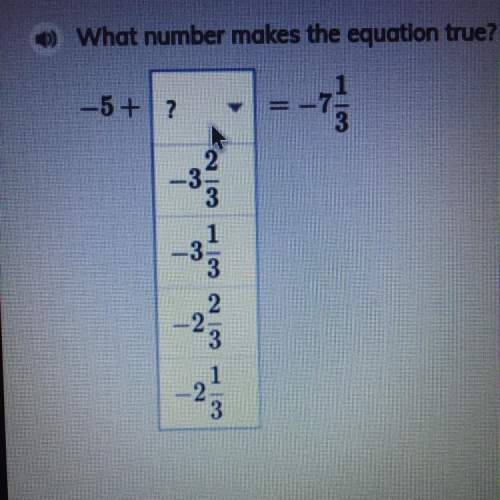 What number makes the equation true