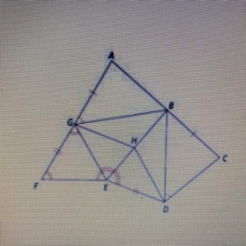 Use the diagram at the right. triangle gab is isosceles with vertex angle a and triangle bcd is isos