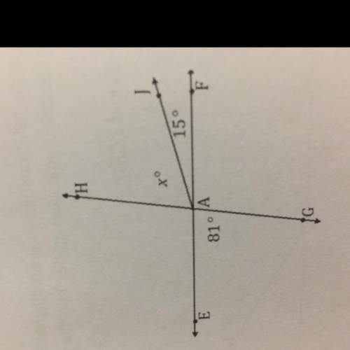 Find the measure of angle haj or in other words, find the measure for x.