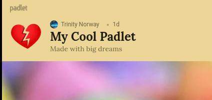 Whats the name of your padlet my is my cool padlet where it says that what does your say