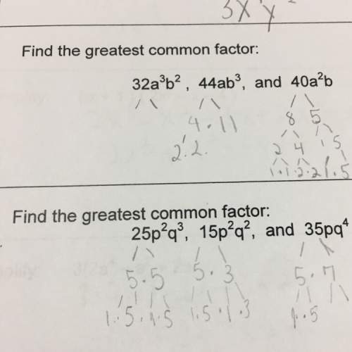 Find the greatest common factor : 32a^3b^2, 44ab^3 and 40a^2b find the greatest common